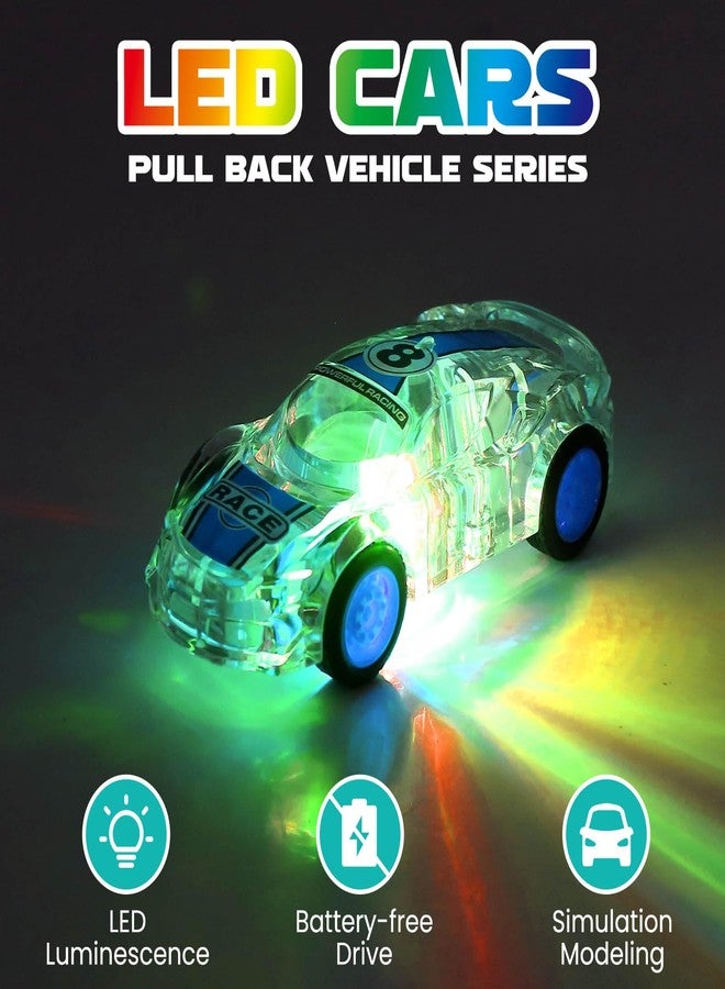 ZOHANINDL LED Light Up Pull Back Car Toys,Race Cars Toy (2 Pack),Car Body Glows-Batteries Included,Suitable for Toddlers 3 4 5 6 7 8 Year Old Kids for Boys and Girls Birthday Party Gift - Image 2